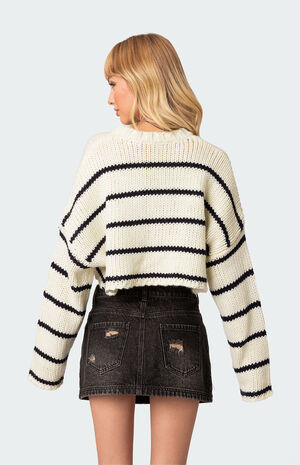 Sister Striped Cropped Sweater image number 5