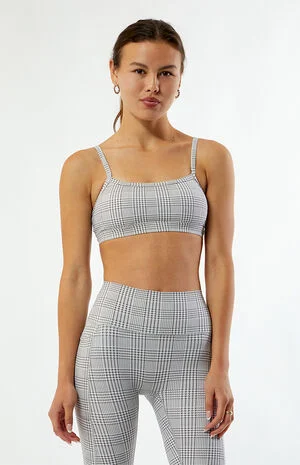 Active Plaid Sports Bra image number 1