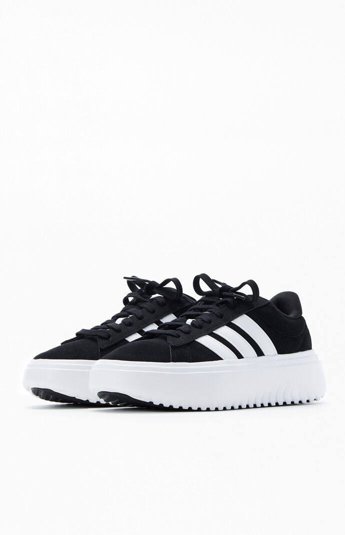 Grand court leather platform sneaker top
