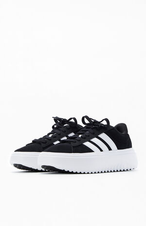 Women's Black Grand Court Platform Sneakers image number 2