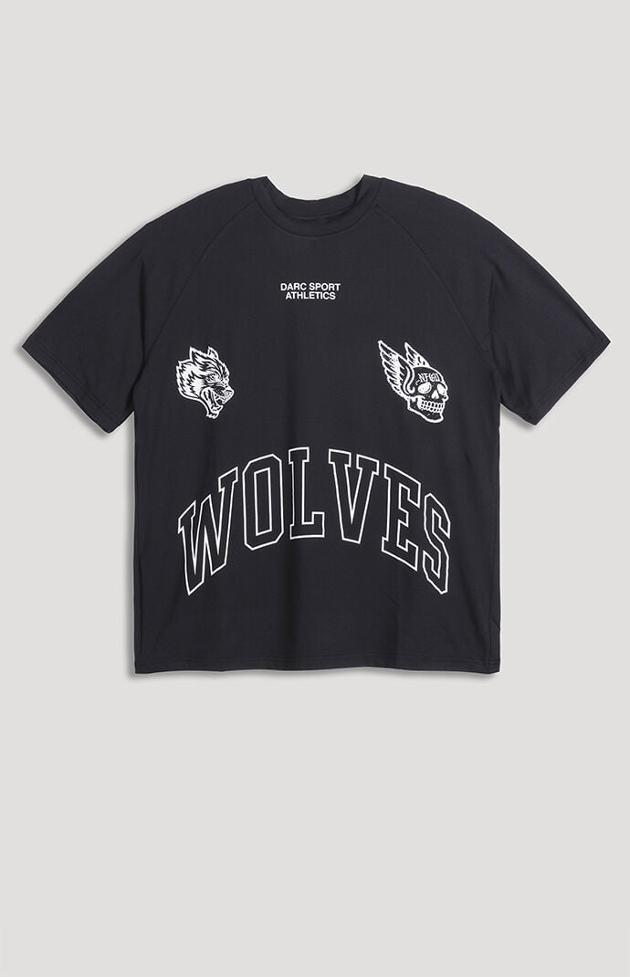 DARC SPORT ATHLETICS Black N.R.G. Grunge Cropped Oversized T-Shirt
