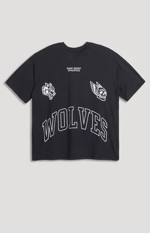 Black N.R.G. Grunge Cropped Oversized T-Shirt image number 1
