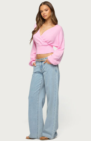 Lillia V Neck Wrap Sweater image number 4