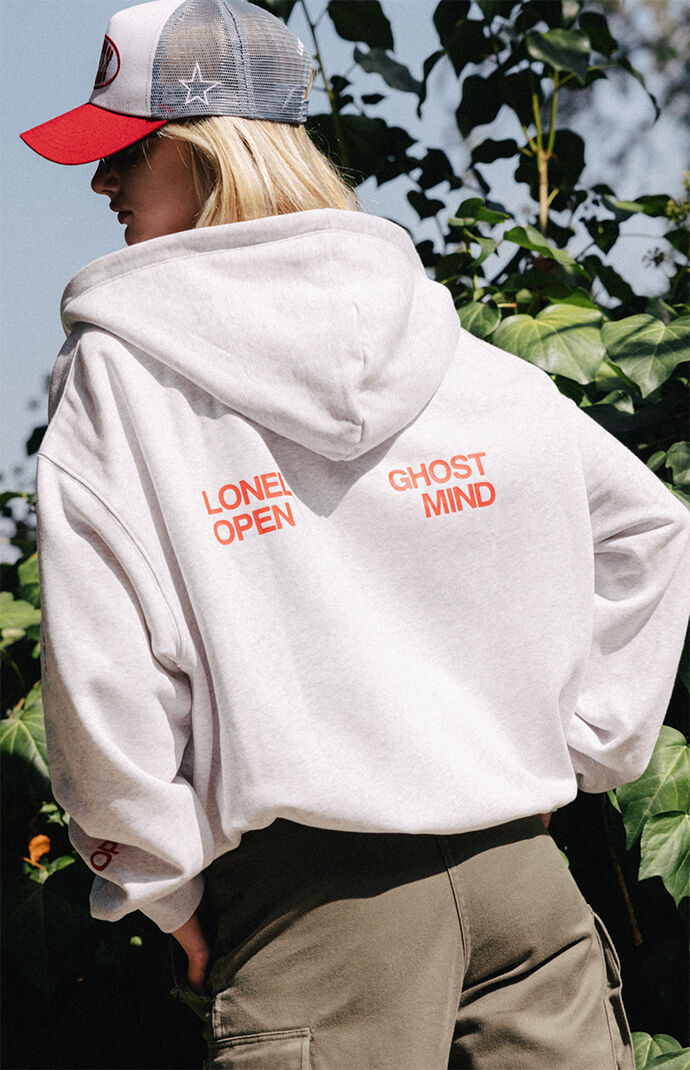 LONELY GHOST Open Mind Heart Zip Up Hoodie
