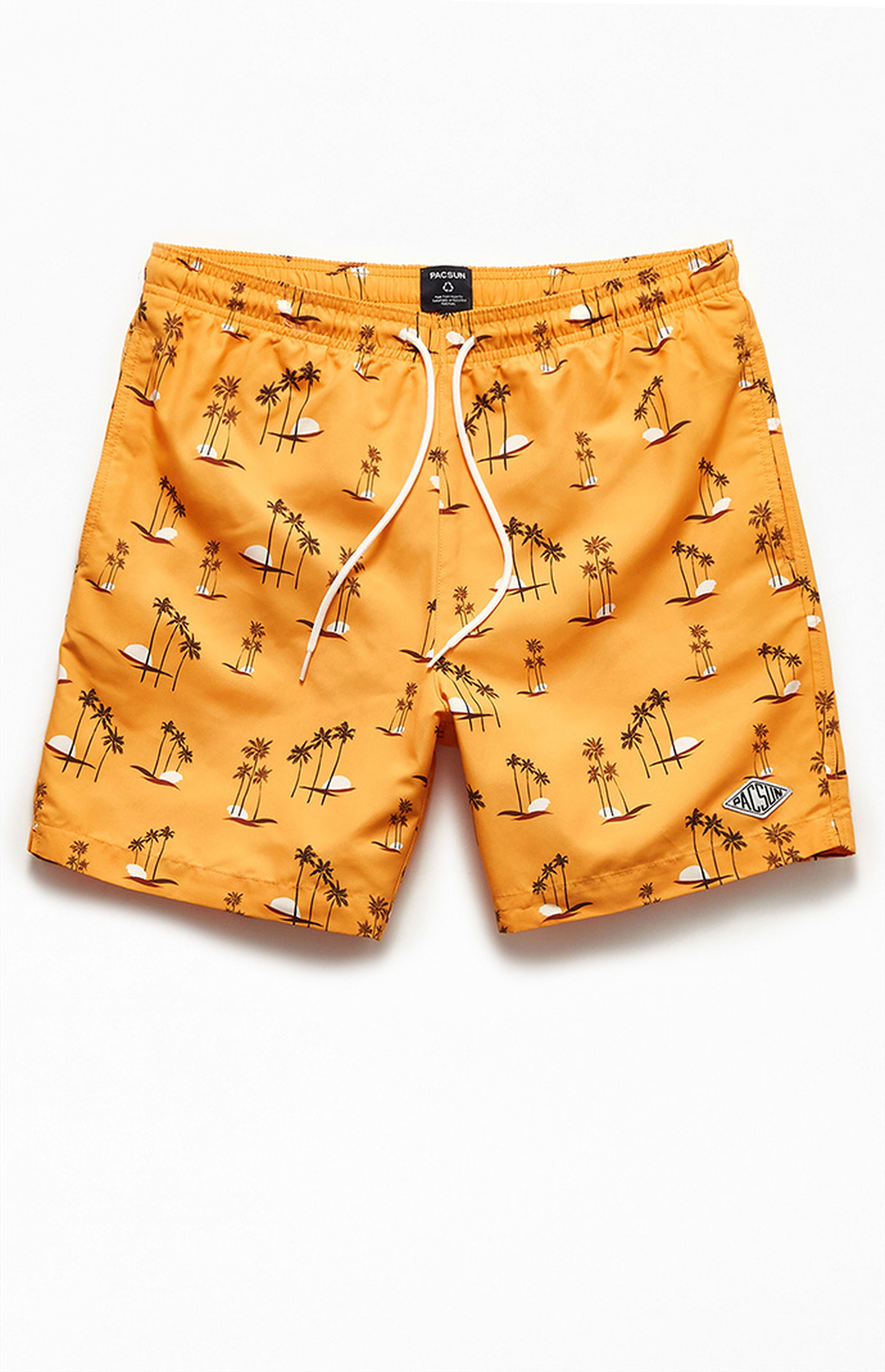 PacSun Recycled Miami Sunset 17" Swim Trunks