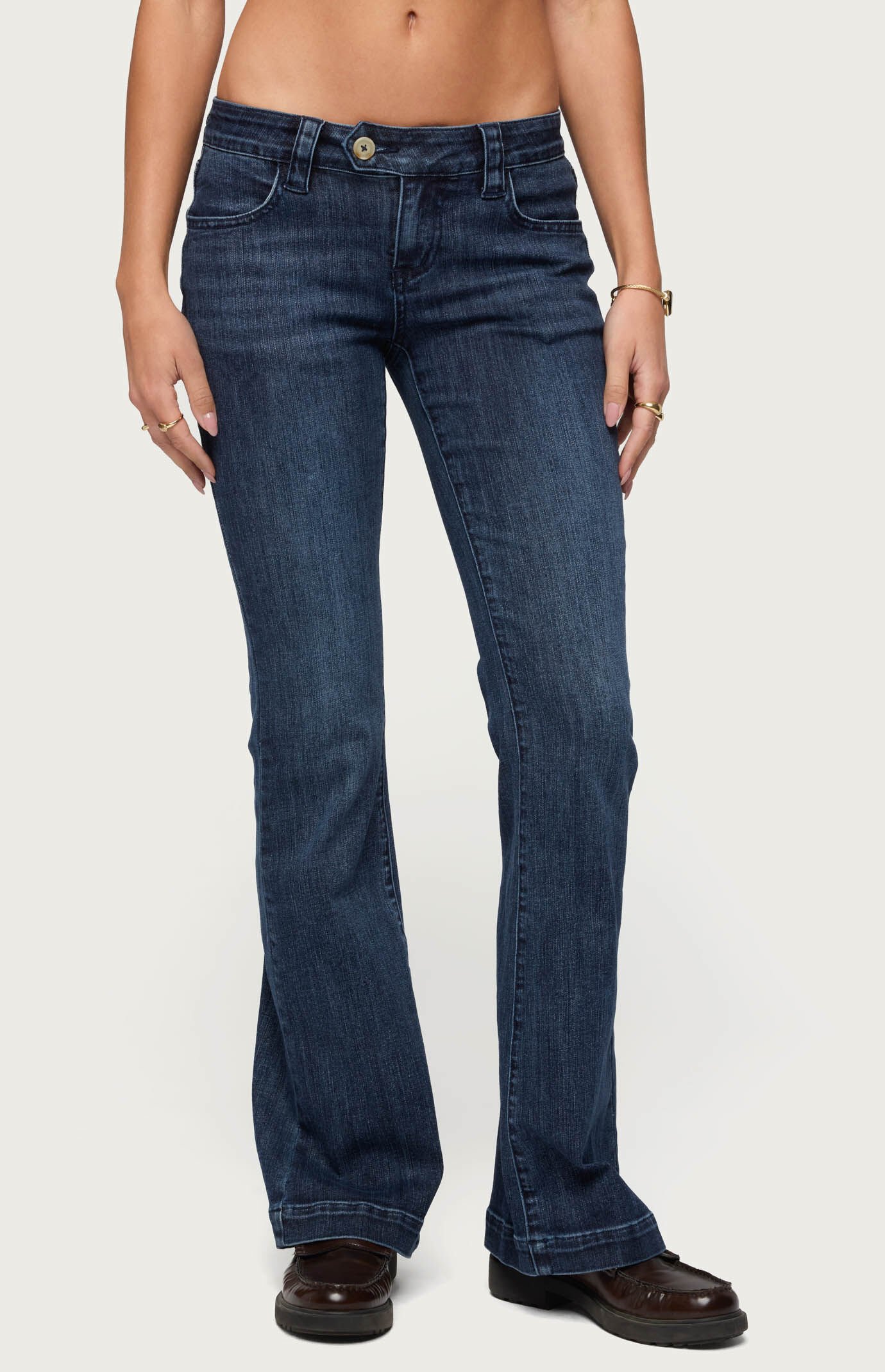 Edikted Roccio Low Rise Bootcut Jeans