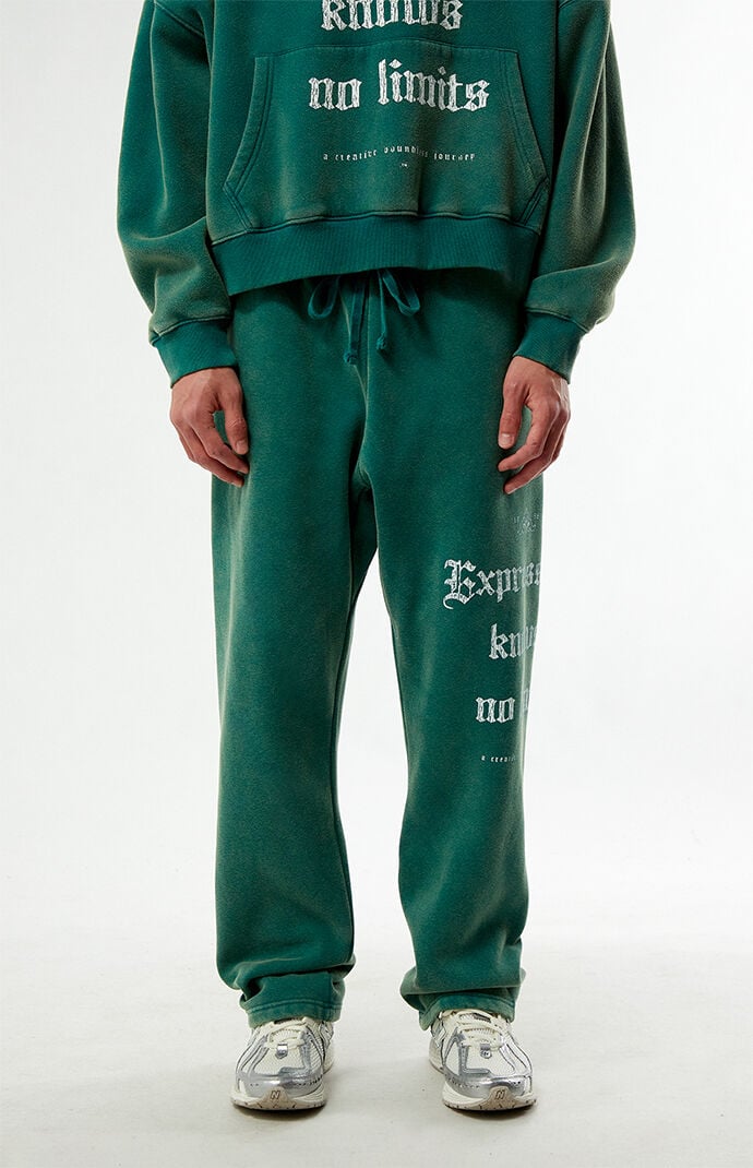 Pacsun Green Expressions Baggy Sweatpants