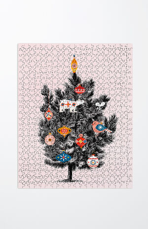 Pink Christmas Tree 1000 Piece Jigsaw Puzzle image number 2