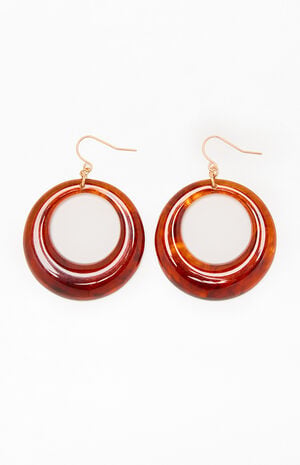 Tortoise Shell Hoop Earrings image number 2