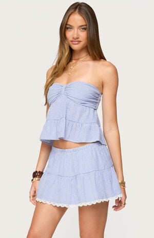 Dora Strapless Eyelet Babydoll Top image number 2