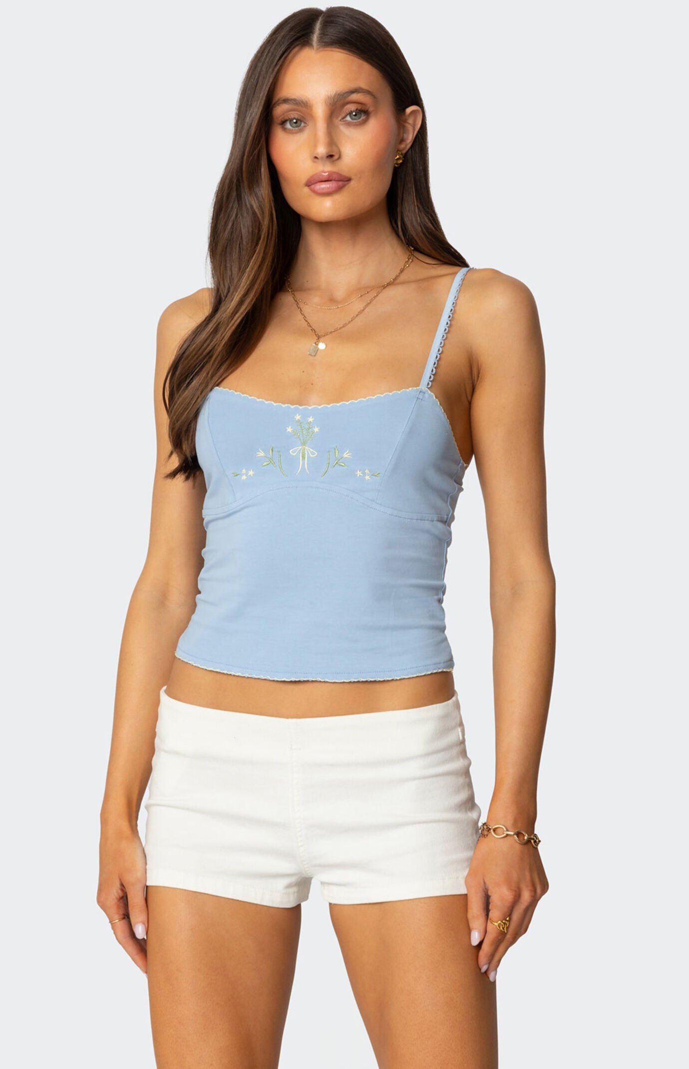 Edikted Prairie Embroidered Tank Top