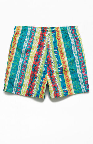 Retro Vertical Stripe AOP 15" Swim Trunks image number 2