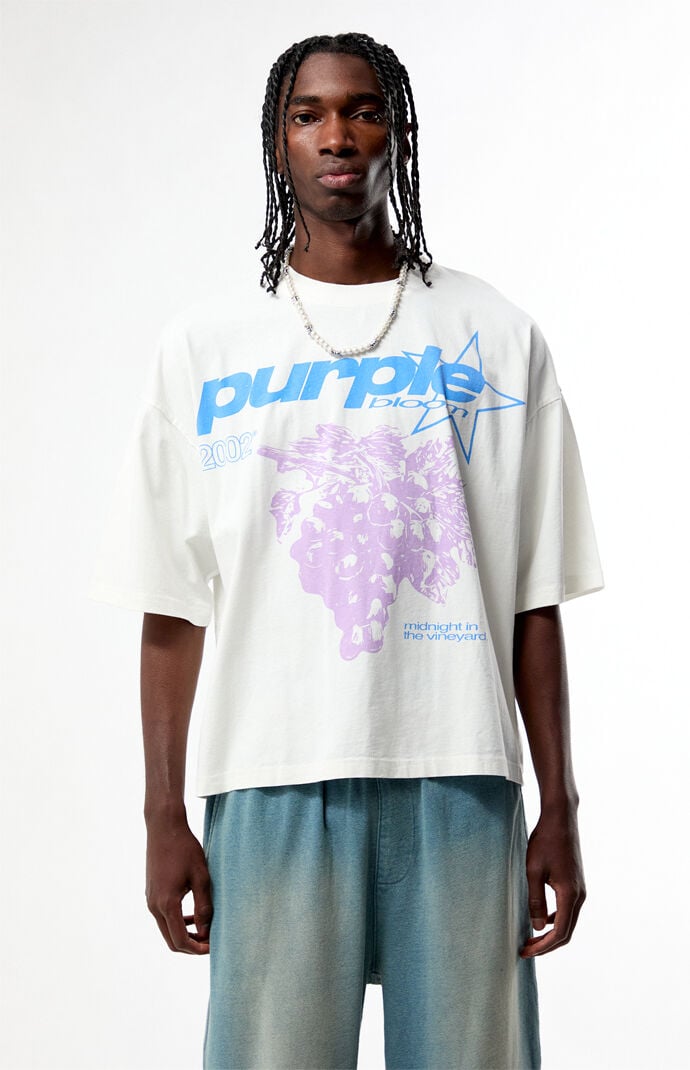 Pacsun Purple Cropped Boxy T-Shirt