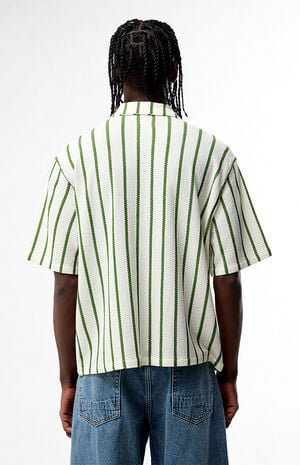 Naz Striped Textured Camp Shirt image number 4