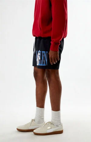 Morgan Wallen Black 4.5" Swim Trunks image number 3