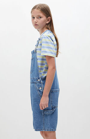 Bright Blue Short Overalls image number 2