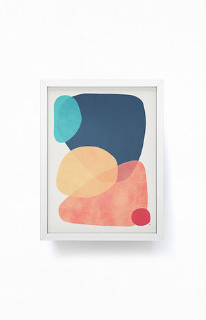 Blue White Framed Mini Art Print image number 1