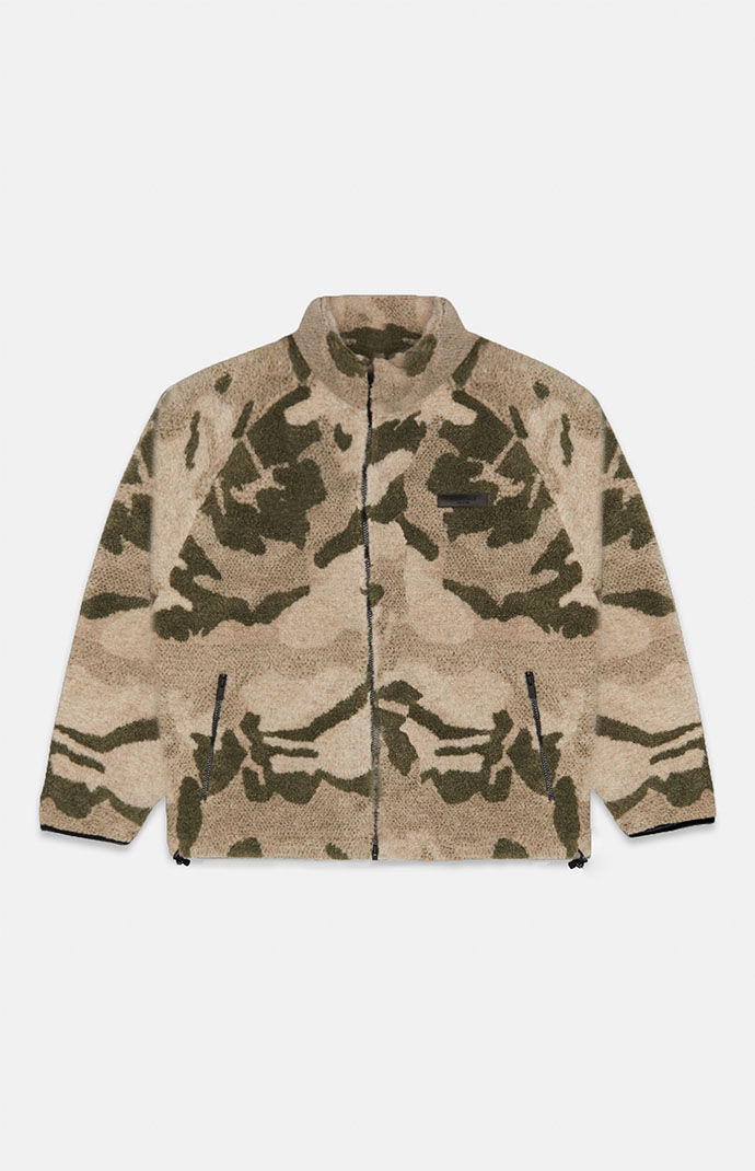피어오브갓 에센셜 재킷 (20220429 드랍) Fear Of God Essentials Camouflage Sherpa Fleece Full-Zip Jacket