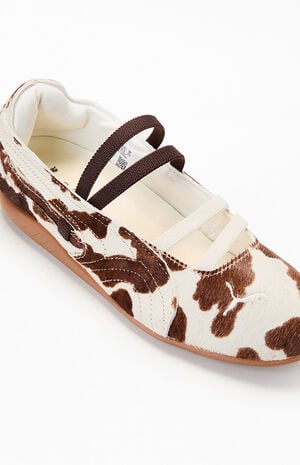 Women's Speedcat Cow Print Ballet Flats image number 6