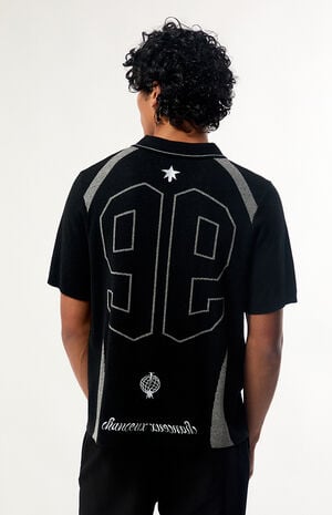 Black Chanceux Knit Polo Shirt image number 4