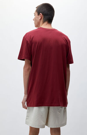 Burgundy Regular Fit Solid T-Shirt image number 3
