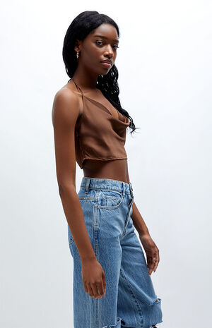 Cowl Neck Halter Tank Top image number 3