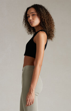 Women's Jet Black Sport Tank Top image number 2