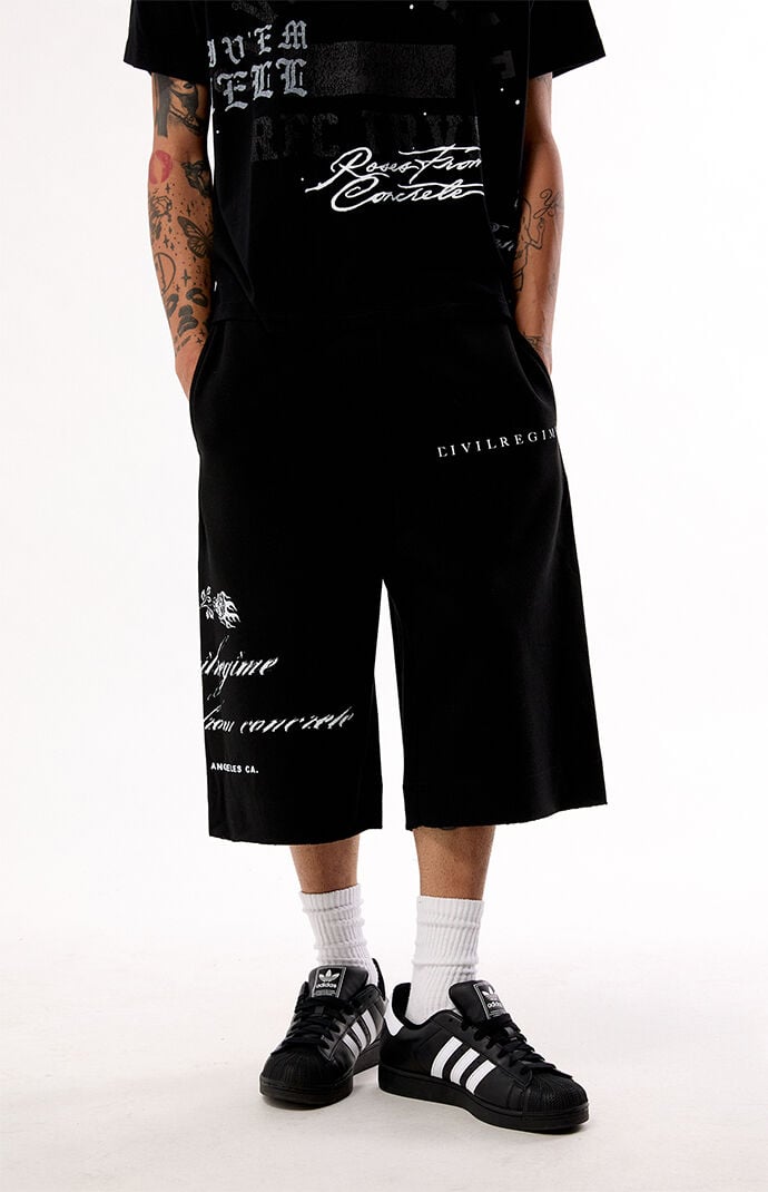 Civil Black RFC Lounger Fleece Sweat Shorts | Pacsun