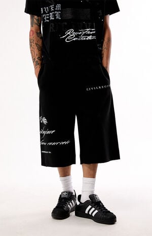 Black RFC Lounger Fleece Sweat Shorts image number 2
