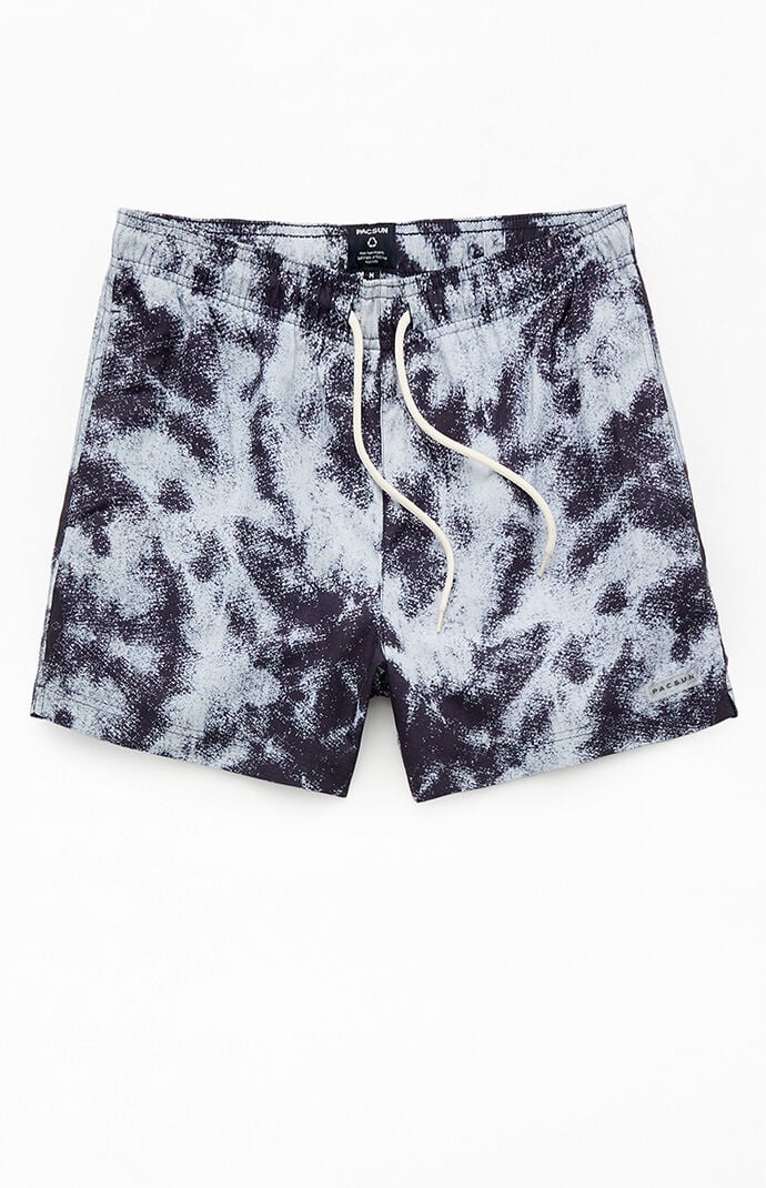 Pacsun Dark Abstract Eco AOP 5" Swim Trunks