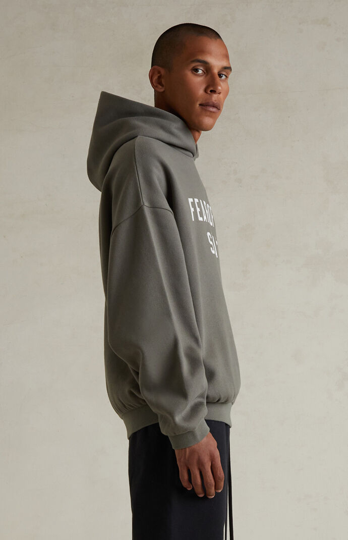 Fear of God ESSENTIALS Moss '90s Fit Fleece Hoodie | Pacsun