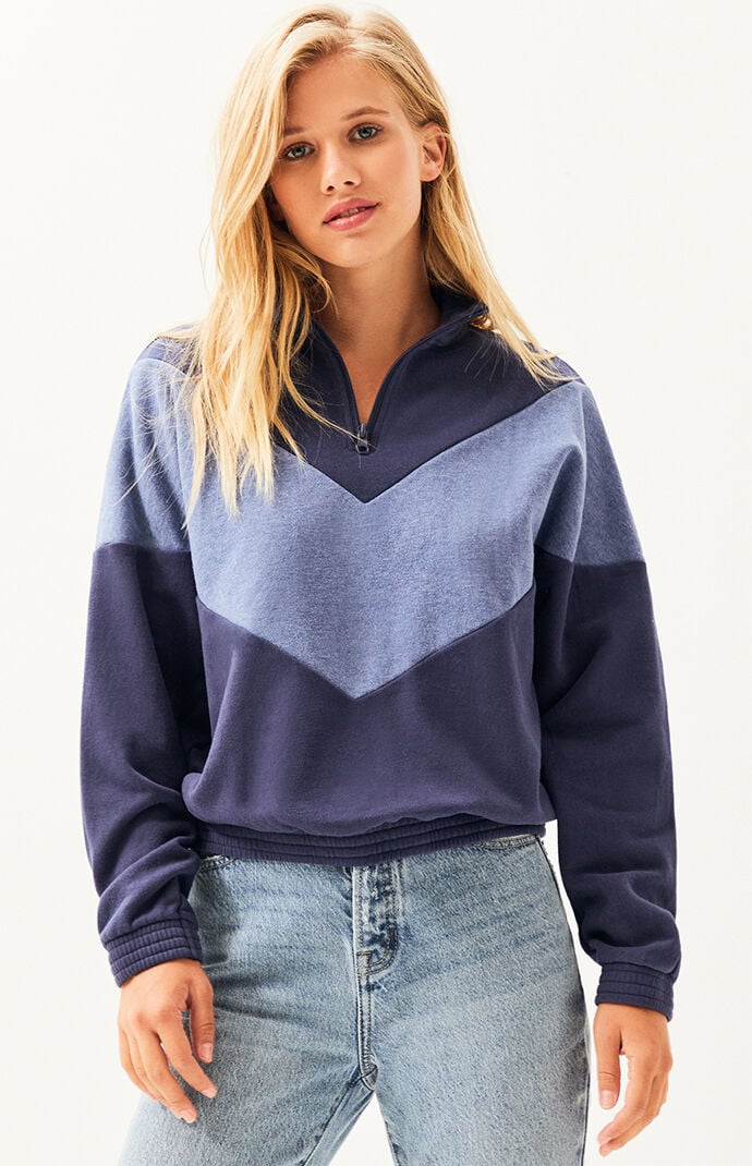 la hearts half zip sweatshirt