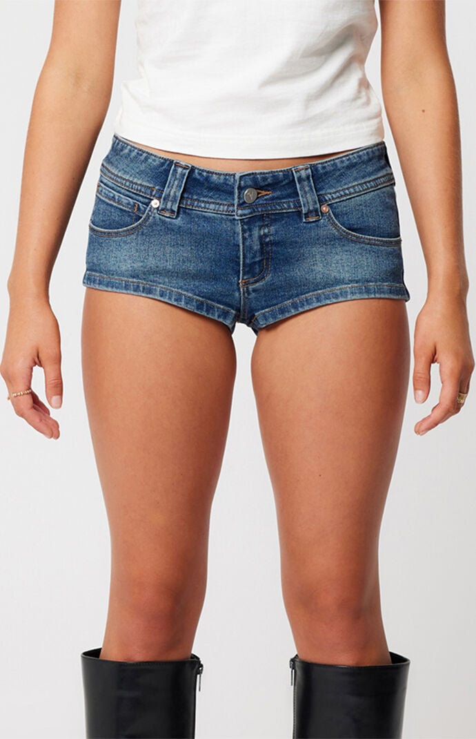 【oan】Petra Inspiration Denim Half Pants ABRAND Petra 00 Super Low Denim Shorts | PacSun