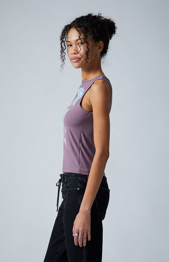Third Charm Rose High Neck Tank Top | Pacsun