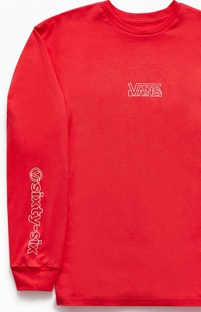 red long sleeve vans shirt