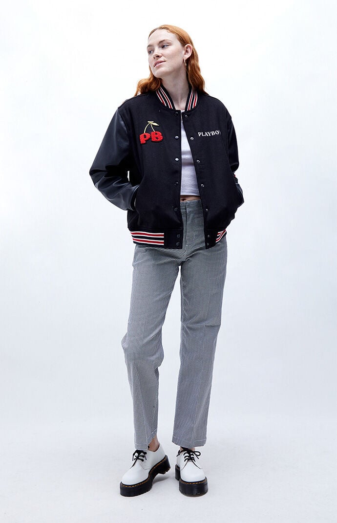 Pacsun black bomber jacket shop