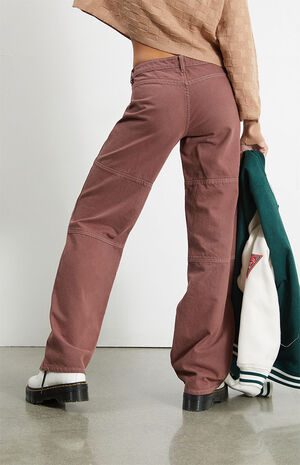 Eco Mauve Low Rise Boyfriend Carpenter Pants image number 5