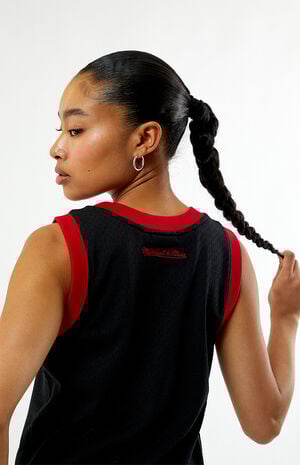 NBA Chicago Bulls Mesh Cropped Tank Top image number 4