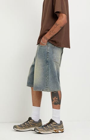 Parker Baggy Jean Shorts Medium Blue image number 4