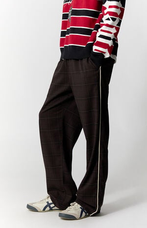 Plaid Drawstring Baggy Trousers image number 3