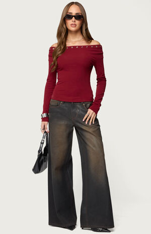 Rebekka Grommet Off Shoulder Top image number 5