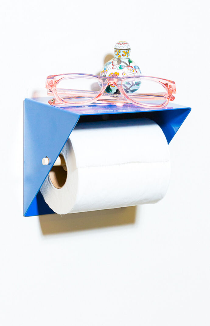 Blue Toilet Paper Holder