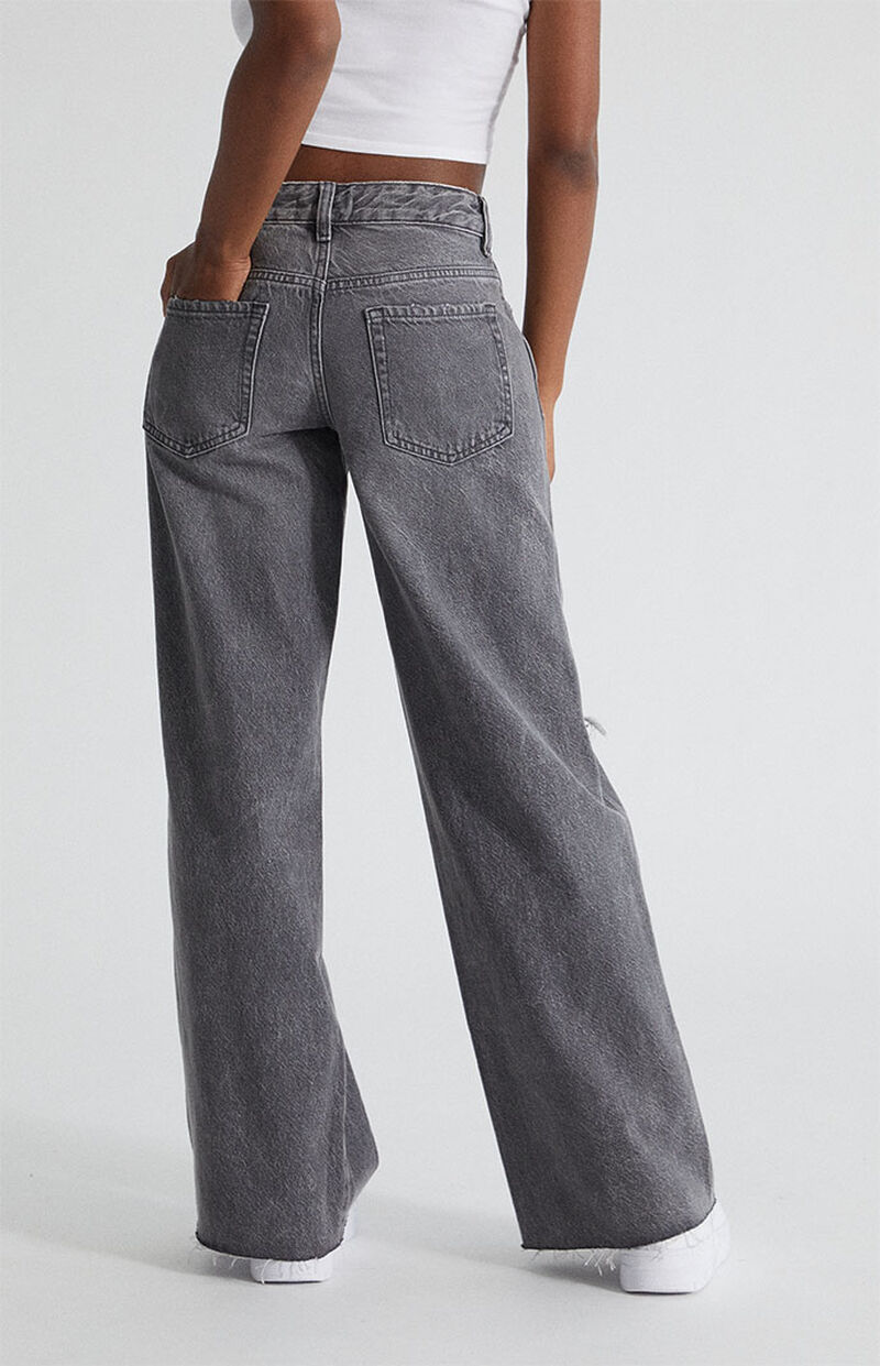 PacSun Eco Black Distressed Low Rise Baggy Jeans PacSun
