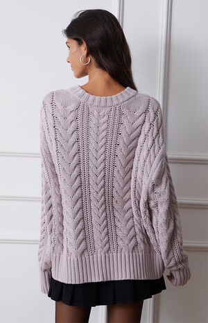 Rory Cable Knit Oversized Sweater image number 4