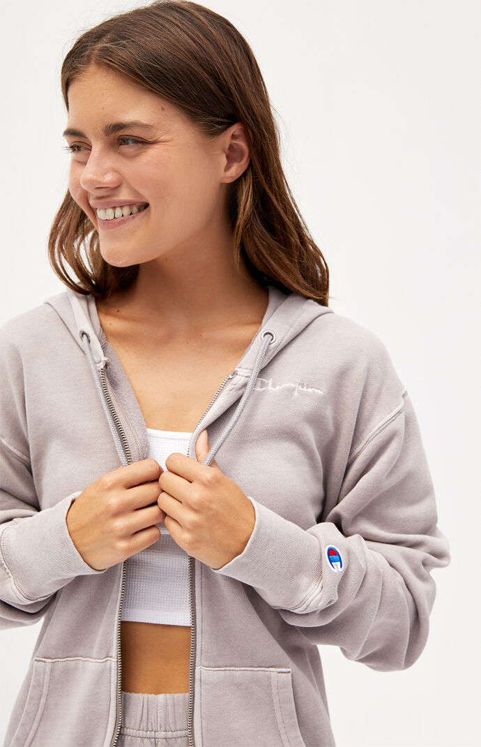 Vintage champion cheap zip up hoodie