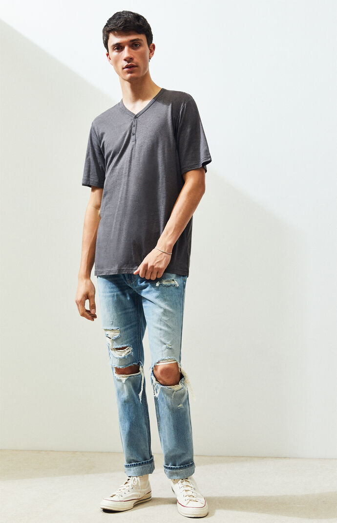 Grey Henley T-Shirt