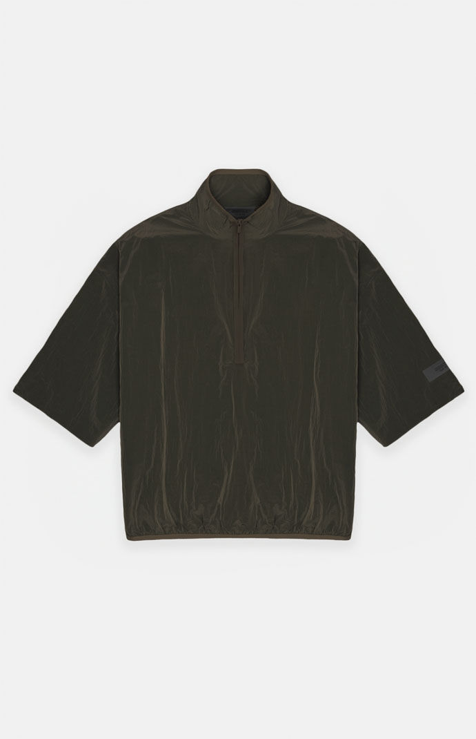 FEAR OF GODフィアオブゴッドHalf Zip Mockneck Shirt Tシャツ Fear of God Essentials Ink Crinkle Nylon Half Zip Mock Neck