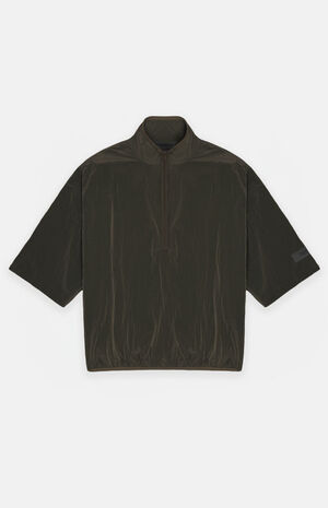 Ink Crinkle Nylon Half Zip Mock Neck Shirt image number 6