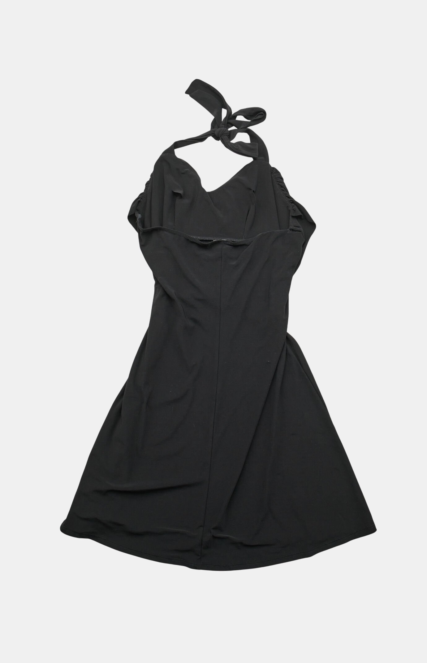 PS VINTAGE 2000s Halter Midi V-Neck Dress