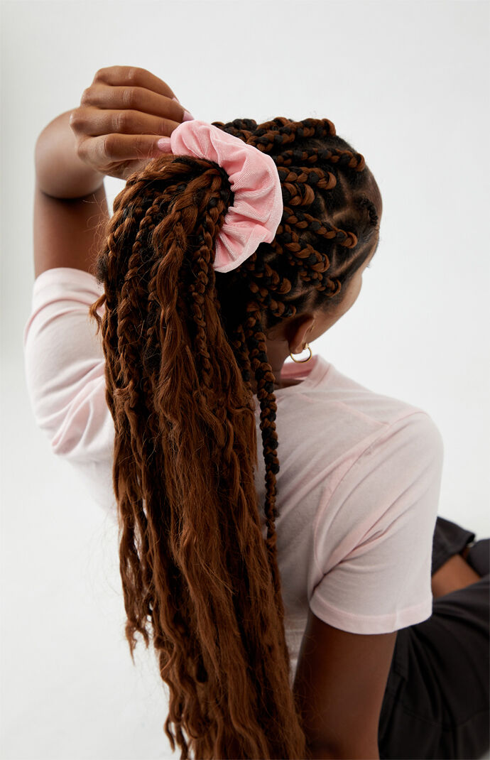 Pink Zipper Scrunchie